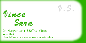 vince sara business card